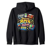 This Is My 80s Costume Vintage Pop Culture Throwback Zip Hoodie