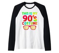 This is My 90s Costume Funny for 80s 70s Costume Raglan Baseball Tee