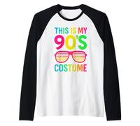 This is My 90s Costume Funny for 80s 70s Party Raglan Baseball Tee
