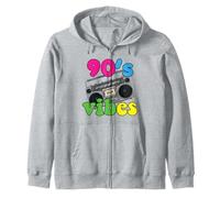This Is My 90s Costume Retro 80s Music Theme Party Nineties Zip Hoodie