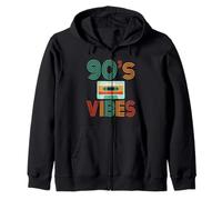 This Is My 90s Vibes Retro 80s Music Theme Party Nineties Zip Hoodie