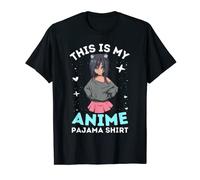 This Is My Anime Pajama Kawaii Anime Kitty Ears Goth Girl T-Shirt