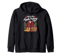 This Is My Apple Picking Outfit Fall Autumn Apple Picking Zip Hoodie