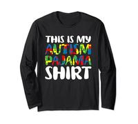 This Is My Autism Pajama Awareness Autistic Warrior Puzzle Long Sleeve T-Shirt