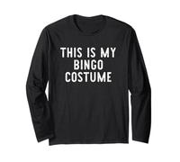 This is My Bingo Costume Halloween Funny Easy Kids Adult Long Sleeve T-Shirt