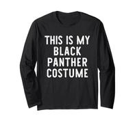 This is My Black Panther Costume Halloween Easy Kids Adult Long Sleeve T-Shirt