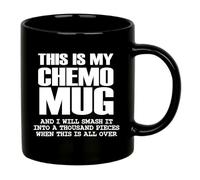 This is My Chemo Mug Cancer Survivor Gifts Awareness Get Well Chemo Patient Breast Cervical Cancer Motivational Inspirational Gift from Friends Family Novelty Drinkware Ceramic Mug (Black, 11 oz)