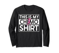 This is My Chemo Shirt Pink Ribbon Breast Cancer Awareness Long Sleeve T-Shirt