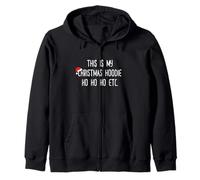 This Is My Christmas Hoodie Funny Xmas Novelty Zip Hoodie