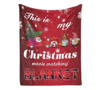 This is My Christmas Movie Watching Blanket, Soft Flannel Blankets for All Seasons Sofa Couch, 30x40 Inch