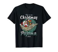 This Is My Christmas Pajama Airplane Funny Holiday T-Shirt