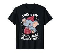 This is My Christmas Pajama Elephant Lover Festive Apparel T-Shirt