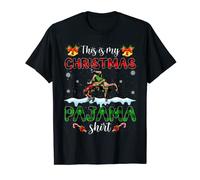 This Is My Christmas Pajama Santa Wrestling Xmas Lights T-Shirt