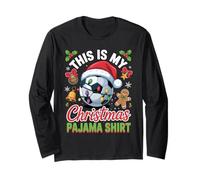 This is My Christmas Pajama Soccer Lover Holiday Fun Outfit Long Sleeve T-Shirt