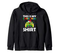 This Is My Christmas Pajamas Funny Video Game Gamer Xmas Zip Hoodie