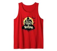This is My Costume. I'm Terrifying. Spooky Halloween Tank Top, Men, Red, M