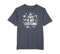 This is My Costume: Whimsical Halloween Party Graphic, T-Shirt, Men's Big and Tall, Heather Blue, 4X Tall