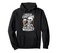 This Is My Costume Whiskey | Funny Skeleton Halloween Pullover Hoodie