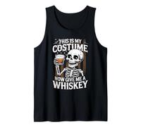 This is My Costume Whiskey | Funny Skeleton Halloween Tank Top