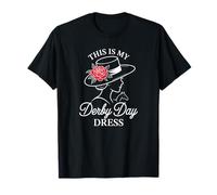 This is My Derby Day Dress Funny Racing Horse Hat Lady T-Shirt