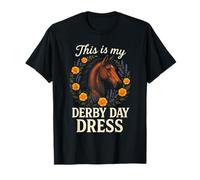 This is My Derby Day Dress - Horse Racing Floral Art T-Shirt