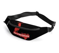 This is My Design A Deer Printed Crossbody Fanny Pack Fashion Waist Bag with Adjustable Strap for Men Women