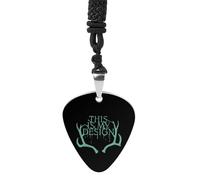 This Is My Design Deer Guitar Pick Pendant Necklace for Acoustic Electric Bass Players Guitar Accessories Guitarist Gifts