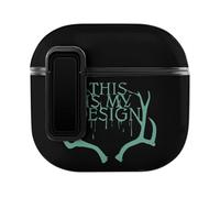 This Is My Design Deer Hard Shell Case Skin Accessories Cover with Secure Lock Clip Compatible with AirPods 4