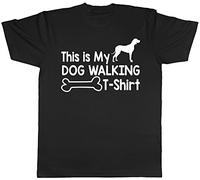 This is My Dog Walking T-Shirt Short Sleeve T-Shirt Black