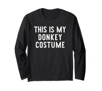This is My Donkey Costume Halloween Funny Easy Kids Adult Long Sleeve T-Shirt