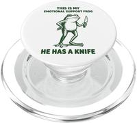 This Is My Emotional Support Frog He Has A Knife Frog PopSockets PopGrip for MagSafe