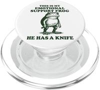 This Is My Emotional Support Frog He Has A Knife Frog PopSockets PopGrip for MagSafe