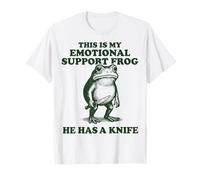 This is My Emotional Support Frog He Has A Knife Frog T-Shirt