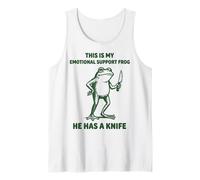 This is My Emotional Support Frog He Has A Knife Frog Tank Top