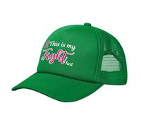 This is My Fight Hat Breast Cancer Awareness October Mesh Trucker Hat Green