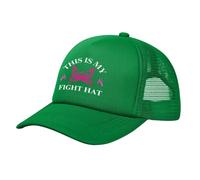 This is My Fight Hat Breast Cancer Awareness October Mesh Trucker Hat Green