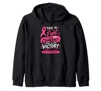 This is My Fight Shirt Breast Cancer Awareness Pink Ribbon Zip Hoodie