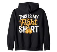 This Is My Fight Shirt Orange Ribbon Awareness Warrior Zip Hoodie