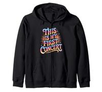 This Is My First Concert Colorful Design Zip Hoodie