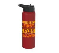 This is My First Ever Halloween Bone Head Spooky Halloween Stainless Steel Insulated Water Bottle
