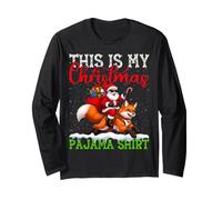 This is My Fox Ugly Christmas Pajama Sweater Xmas Long Sleeve T-Shirt