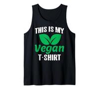 This is My Funny Green Vegan Lifestyle Plant Based Statement Tank Top