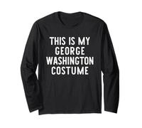 This is My George Washington Costume Halloween Simple Adult Long Sleeve T-Shirt