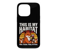 This Is My Habitat Fox Wine Friends Friday Fun Case for iPhone 13 Pro