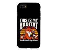 This Is My Habitat Fox Wine Friends Friday Fun Case for iPhone SE (2020) / 7/8