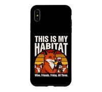 This Is My Habitat Fox Wine Friends Friday Fun Case for iPhone XS Max