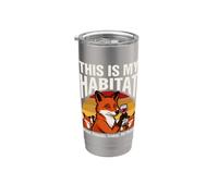 This is My Habitat Fox Wine Friends Friday Fun Stainless Steel Insulated Tumbler