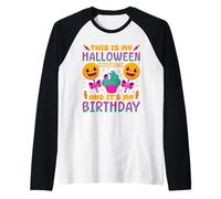 THIS IS MY HALLOWEEN COSTUME AND IT’S MY BIRTHDAY Raglan Baseball Tee