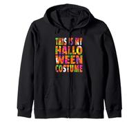 This Is My Halloween Costume Colorful Stars Zip Hoodie