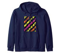 This Is My Halloween Costume Colorful Stripes Zip Hoodie